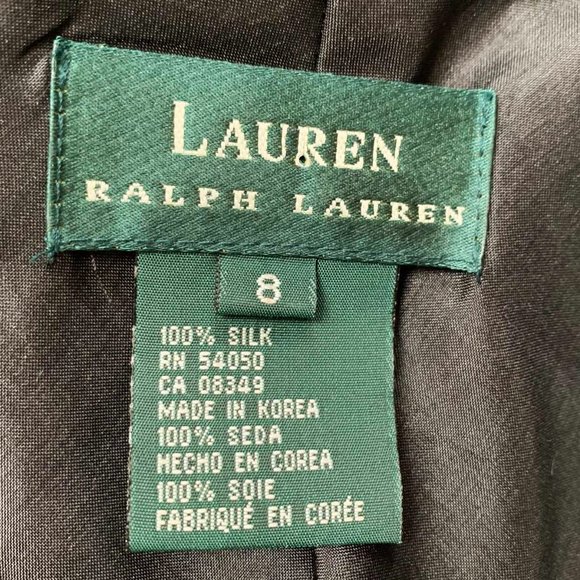 Lauren Ralph Lauren Silk Chiffon Floral Wrap Dress - Picture 8 of 8